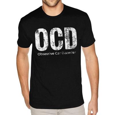 Vintage Graphic Funny Car Guy Gift OCD Obsessive Car Disorder Vintage T Shirts Men's Custom Printed Short Sleeves T Shirt