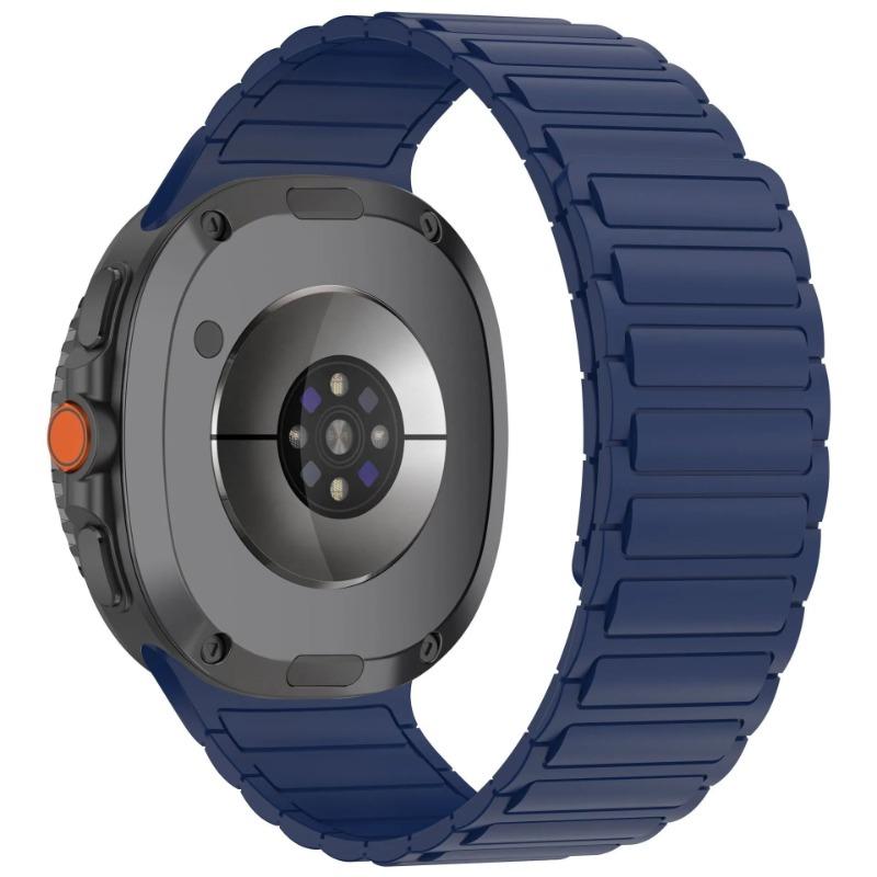 

No Gaps Silicone Strap For Samsung Galaxy Watch 8 40mm 44mm Sports Magnetic Comfortable Bracelet For Galaxy Watch 8 Classic 46mm Watch 8 Classic 46mm midnight синього кольору