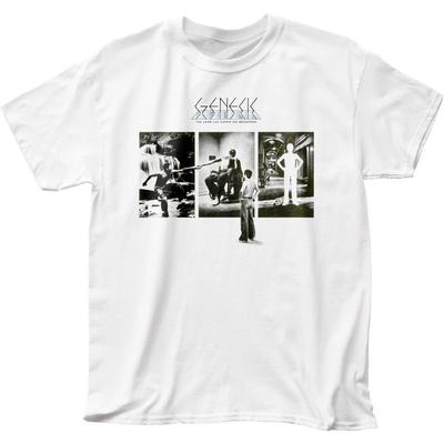 Genesis Down On Broadway Mens T Shirt Rock and Roll Music Classic Band Tee White