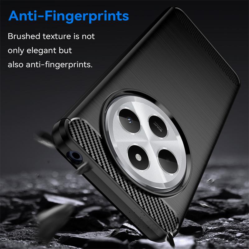 For Poco C75 Case Cover Xiaomi Poco C75 Capa Shockproof Armor Phone Bumper Carbon Fibre Back TPU Soft Cover Poco C75 C 75 Fundas