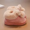 Children's Snow Boots 2025 New Little Girl Foreign Air Hairball Cute One-pedal Cotton Shoes Velvet Warm Short Boots