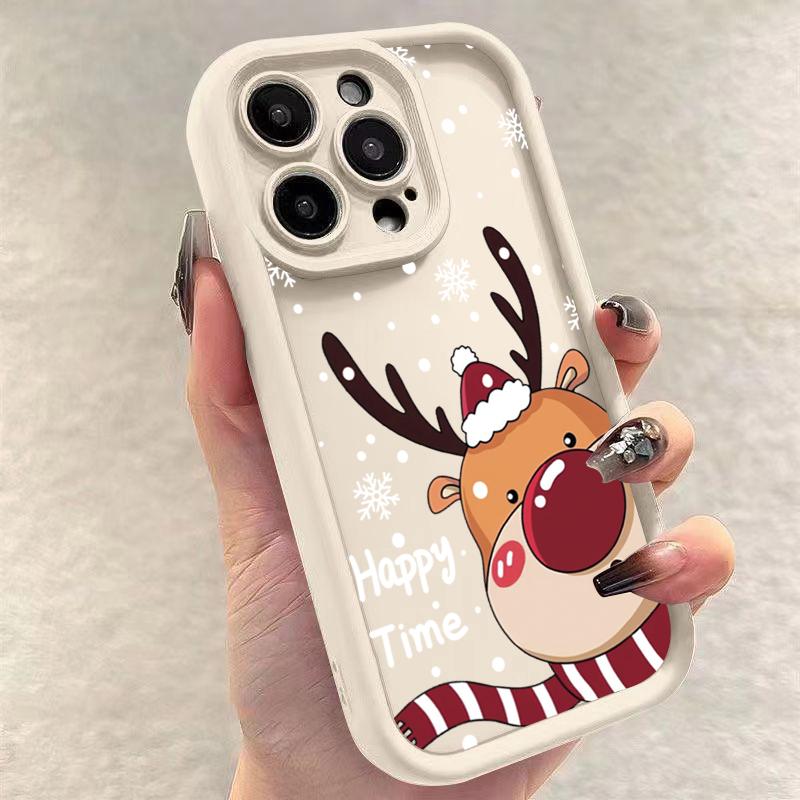 For Xiaomi 14T Case Poco F6 Case Christmas Deer Phone Case for Xiaomi Mi 11 Lite 13T 13 12T 12 14 Poco M6 X6 X5 X3 F5 Pro Cover