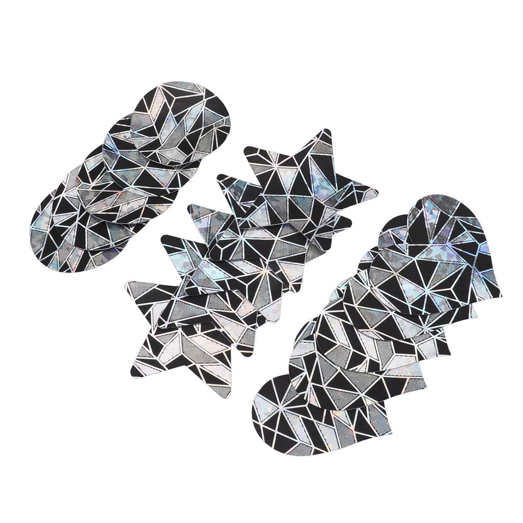 15 Pairs Glitter Nipple Covers Disposable Nipple Sticker Self Adhesive Breathable Nipple Pasties for