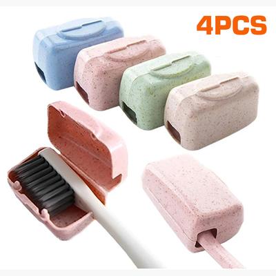 4 Piezas/set Cubierta para Cabezal de Cepillo de Dientes Cubierta de Almacenamiento a Prueba de Polvo Soporte Portátil para Cepillo de Dientes Accesorios de Baño para Camping al Aire Libre