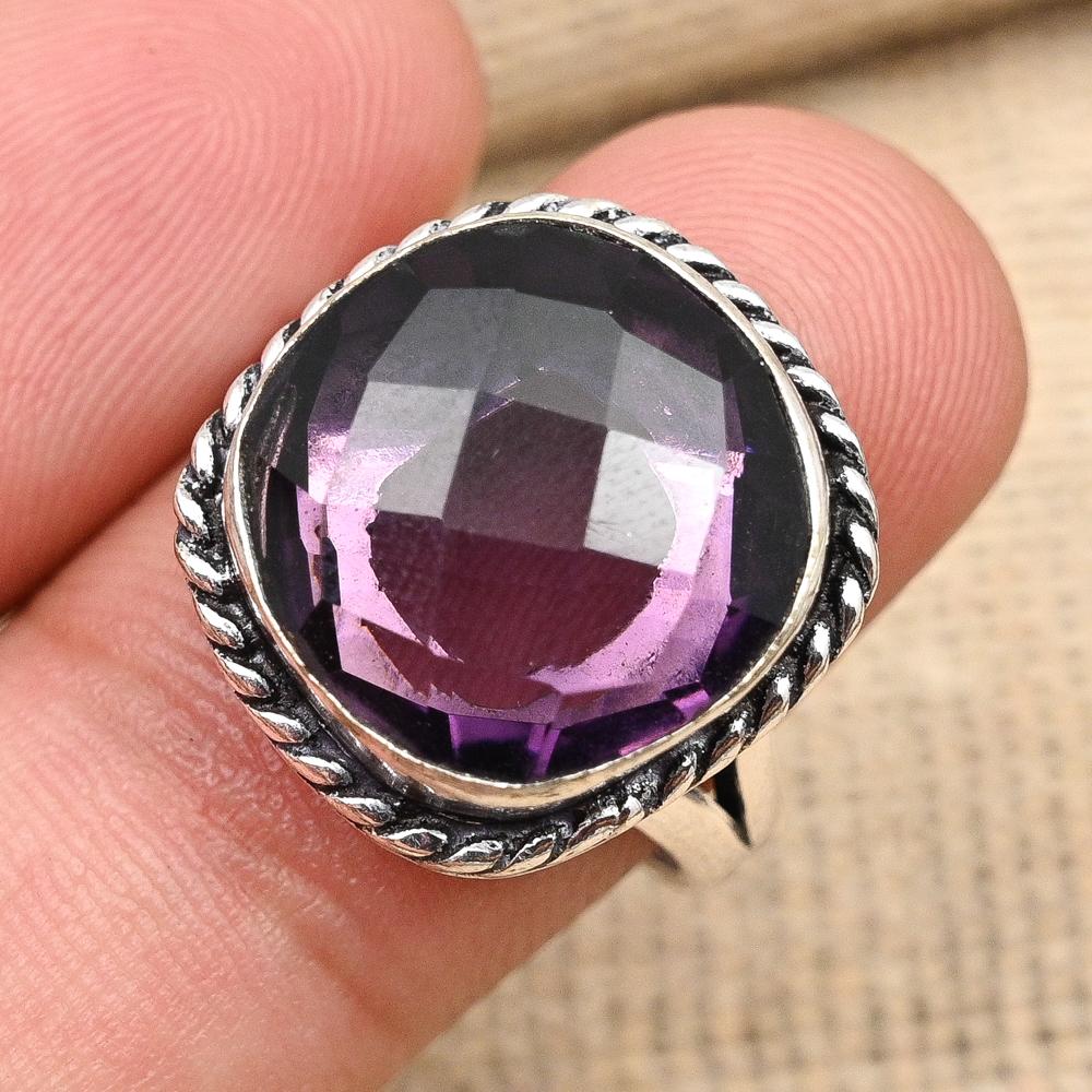 Wonderful Amethyst Gemstone Handmade Jewelry 925 Sterling Silver Ring