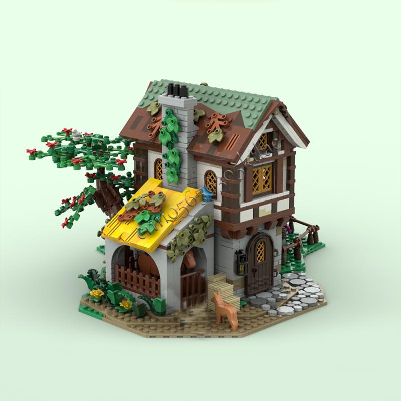 New 1681 Parts Customized MOC Medieval Castle vineyard Model Building DIY Blocks Bricks Assembly Toys Educational Holiday Gifts