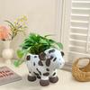 Adorable Modern Simple Cow Resin Succulent Planter Pot For Indoor And Outdoor Decor
