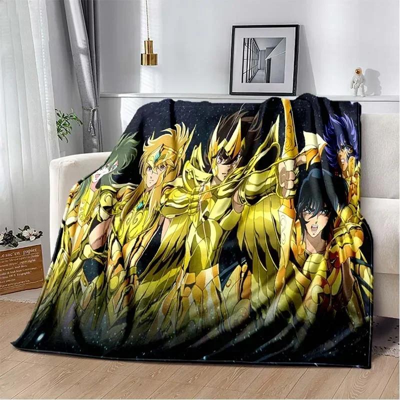 3D Retro Saint Seiya Anime Cartoon Flanelldecke Weich Gemütlich Sofa Bett Reise Decke Kinder Geburtstagsgeschenk