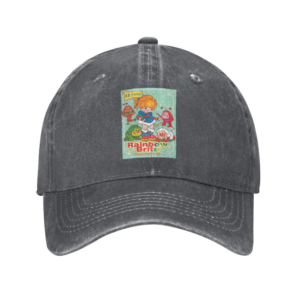 Rainbows Brite Baseball Caps Snapback Washed Denim Hats Outdoor Adjustable Casquette Hip Hop Baseball Cowboy Hat for Unisex Women