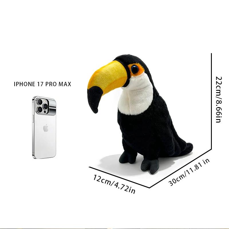 22/35cm Simulation Lifelike Birds Flamingo Plush Doll Stuffed Animal Soft Toucan Baby Appease Toys Funny for Kids Gift Decor