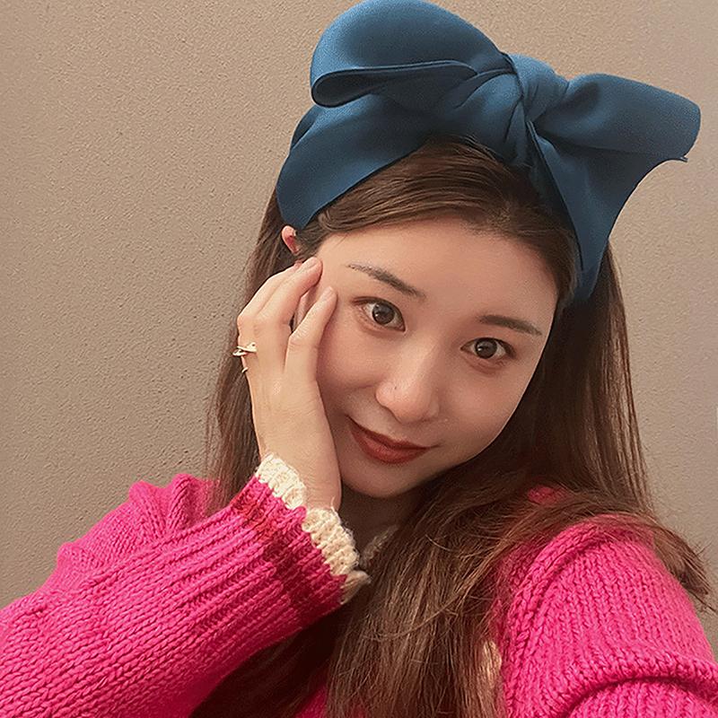 Haimeikang Bow Rose Pink Headbands Hair Hoop For Women Wide Hair Band Bezel For Girls Fashion Bezel Hair Accessories Headwear