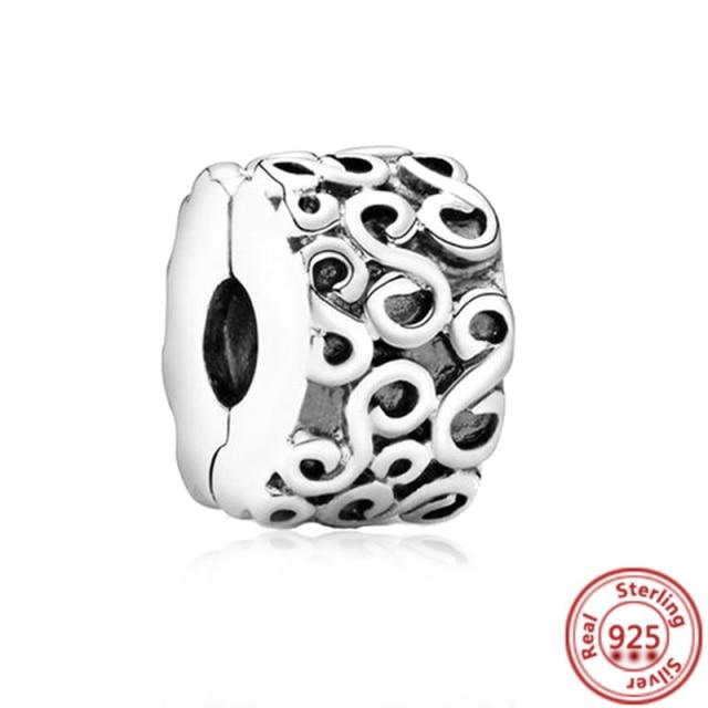 925 Sterling Silver Heart Circular Animal Beads Original  Charm Bracelet For Women DIY Fashion Silver 925 Jewelry Making