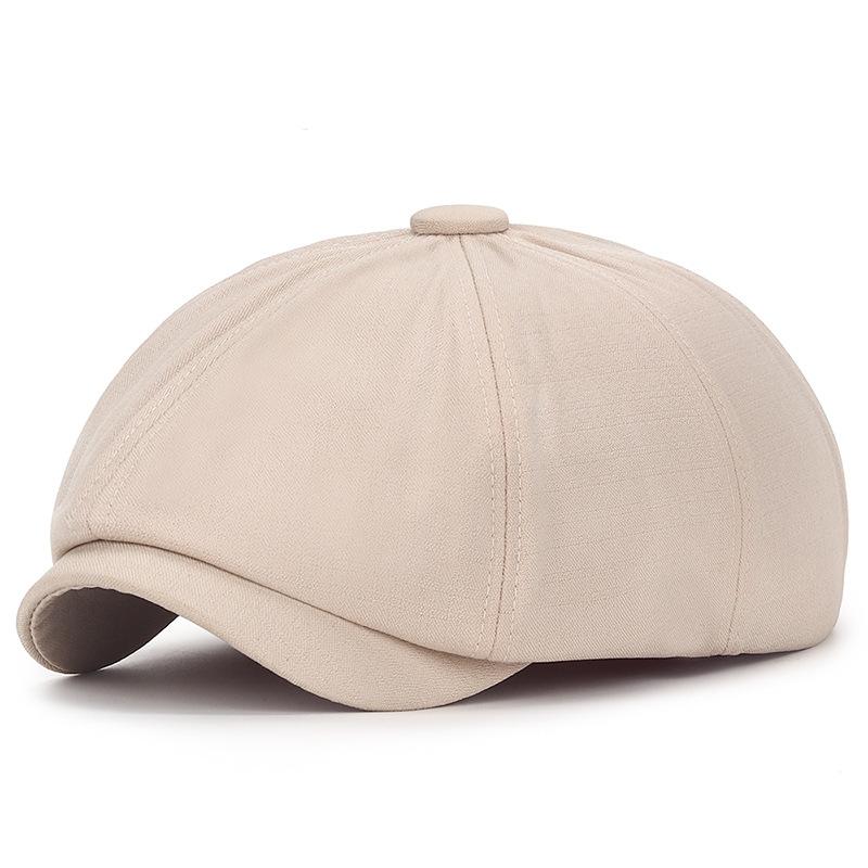 High Quality Classic Hat Unisex Vintage Tweed Flat Beret Street Hat Herringbone Newsboy Cap Casual Outdoor Striped Octagonal Hat