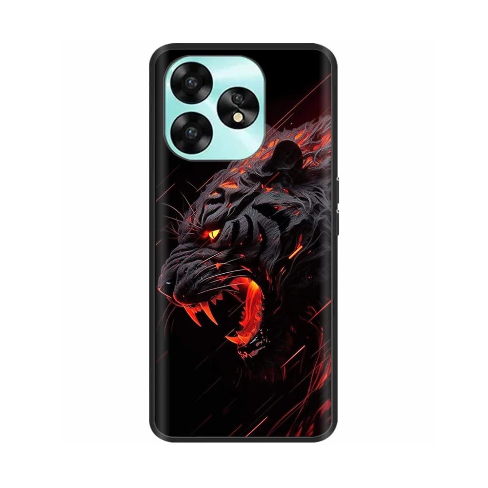 Para Funda UMIDIGI A15 Linda Funda de Teléfono de Silicona Líquida Suave de Dinosaurio Para Funda UMIDIGI A15C Fundas Protectoras para UMIDIGI A15