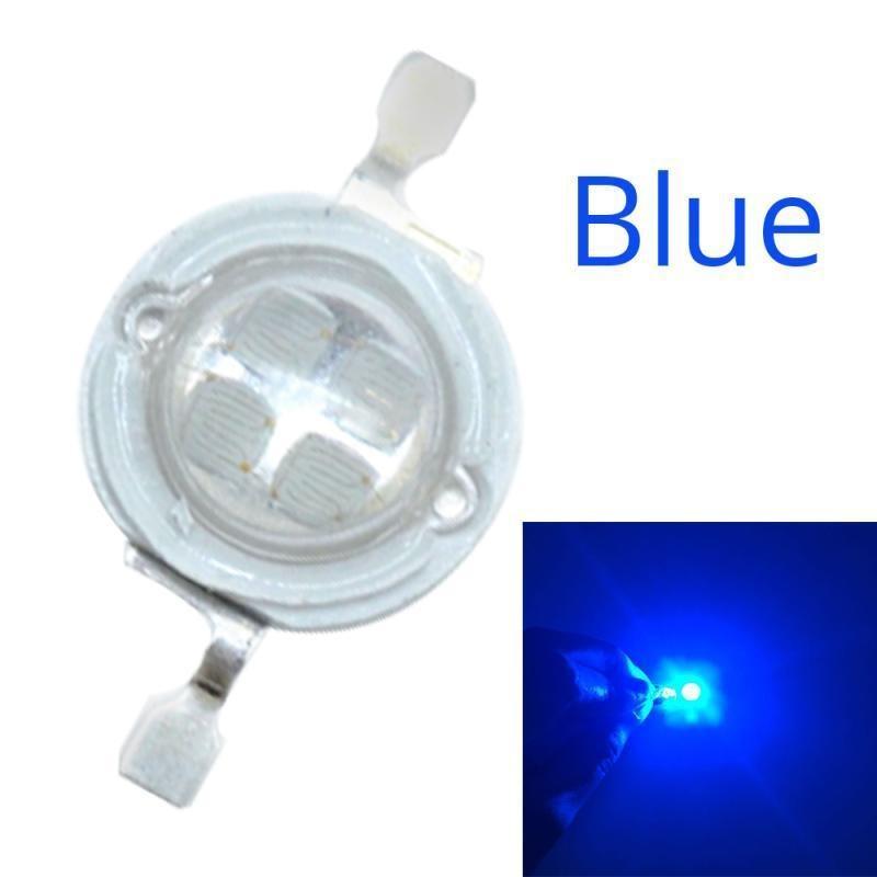 10Pcs 5W High Power Chip Light Bead Emitter Warm White White Yellow Green Pink Red 45MIL 2 2 7V 180-550LM  380NM 6500K LED Bulb