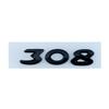 3d ABS Chrome Black  408 206 207 301 307 508 308 Emblem Letters Nameplate Number Sticker Car Trunk Badge Decal Accessories