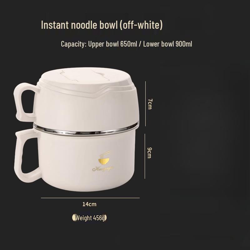 

ZISIZ Insulated Stainless Steel Lunch Box & Noodle Bowl