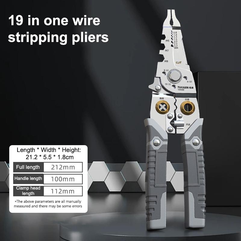 Multifunctional Wire Stripper Tools Electrician Wire Splitter Wire Winding Pliers Crimping Pliers Electrician Repair Hand Tool