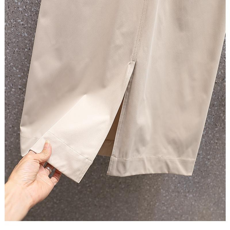 DIMANAF 2025 Summer Women Plus Size Skirts Vintage Elastic Solid A-Line Elegant Skirts New High Waist