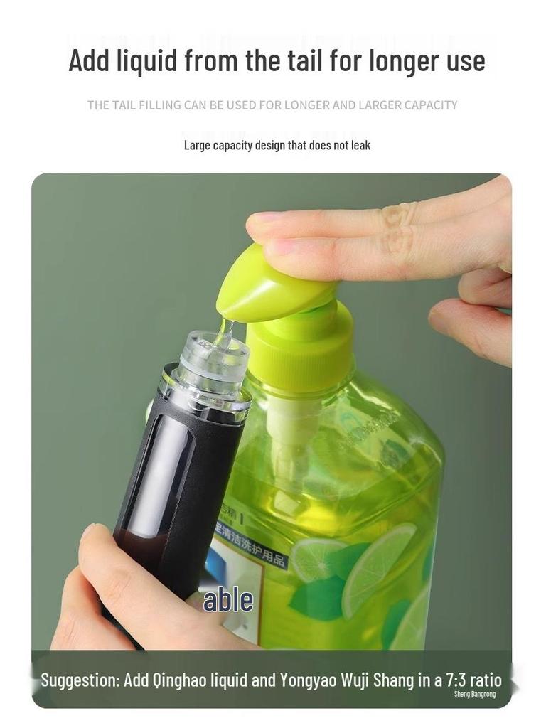 Long Handle Dishwashing Brush with Automatic Liquid Dispensing, Sponge, and Steel Wire for Pot Cleaning