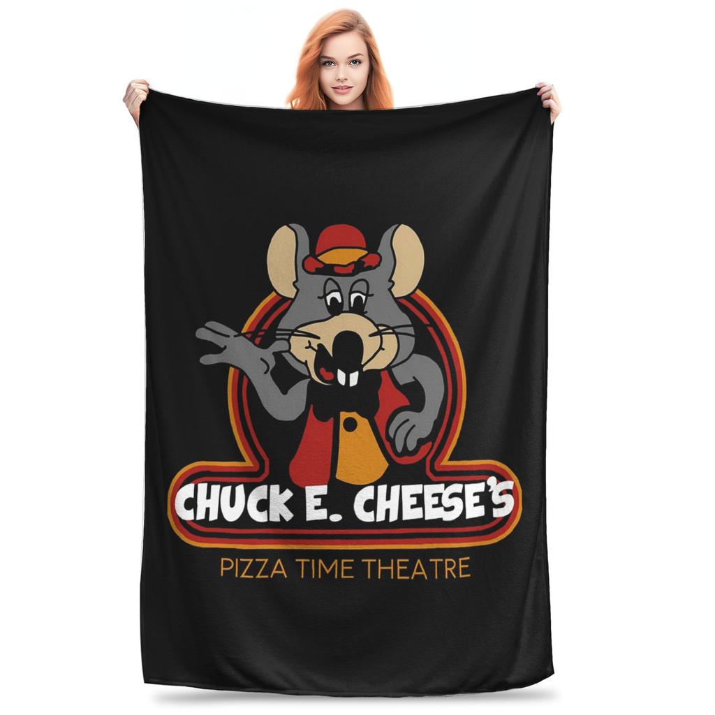 Chuck E Cheese Blankets Lightweight Fleece Sofa Throw Blanket for Home Bedroom Office Throws Bedspread Quilt