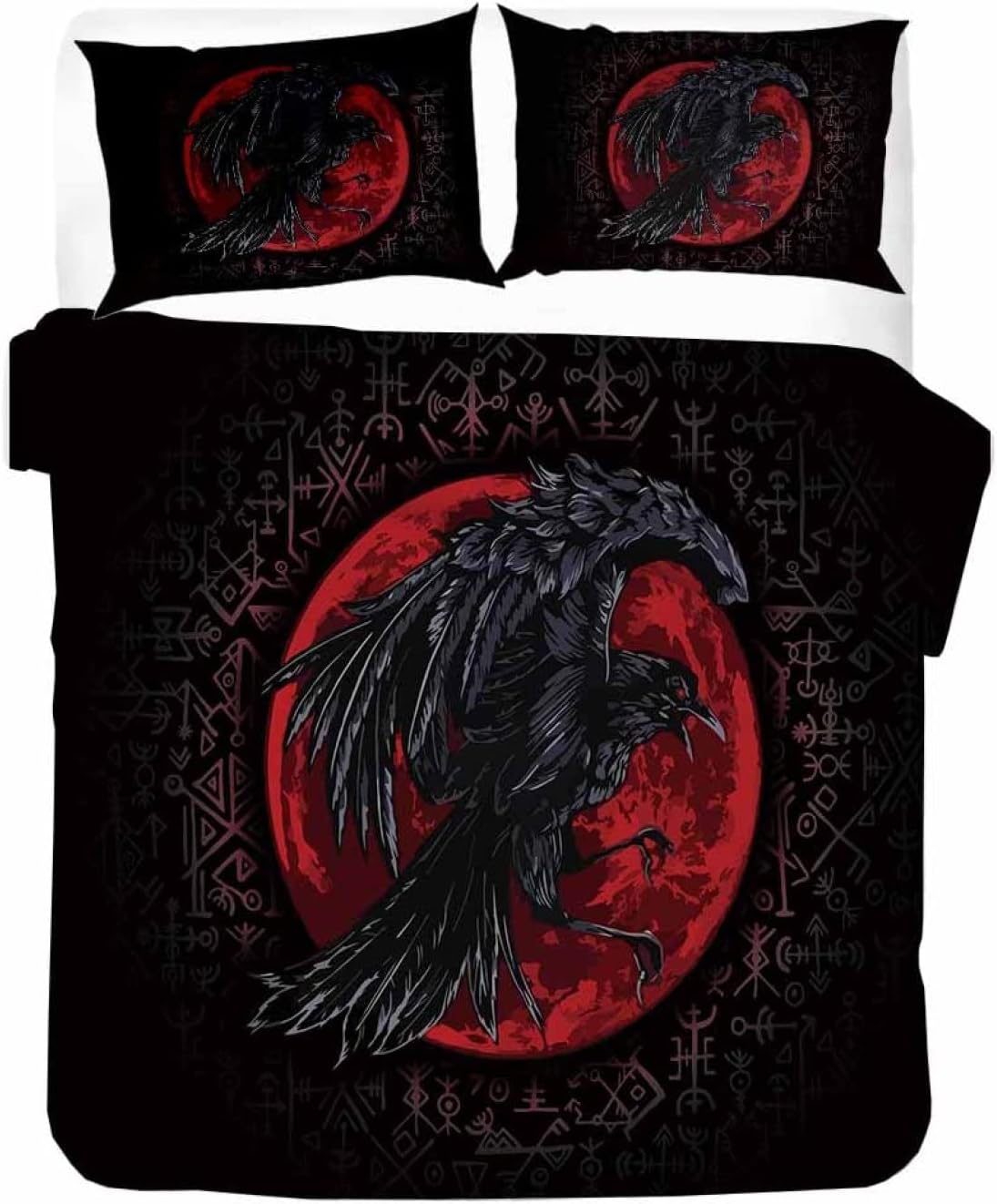 

Пододеяльник с узором скандинавской мифологии, Микрофибровые комплекты постельного белья 2 шт. с застежкой-молнией и наволочкой 75x50 см для детей и взрослых 240x260cm