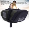 Bike Saddle Bag 1.3L Capacity Rainproof Hard Wearing Cycling Under Seat Pouch for Mountain Road Bike Green