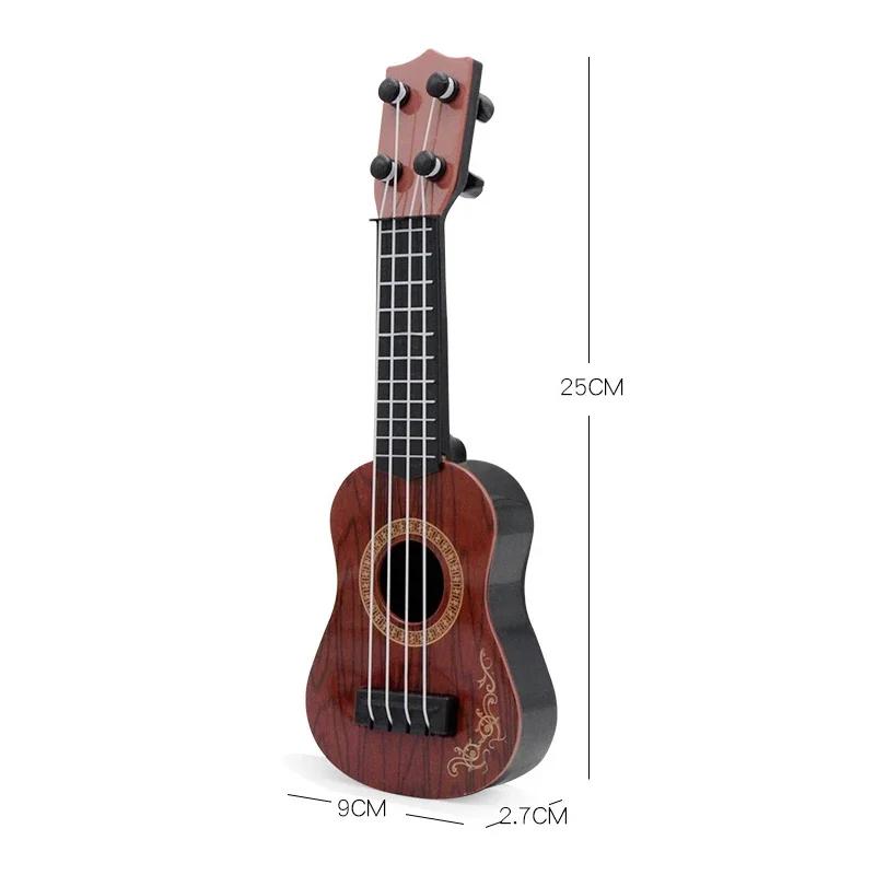 Miniaturowa zabawka ukulele gitara poprawiająca umiejętności klasyczny wczesny edukacyjny instrument muzyczny dla chłopców dziewcząt dzieci prezenty świąteczne dla niemowląt