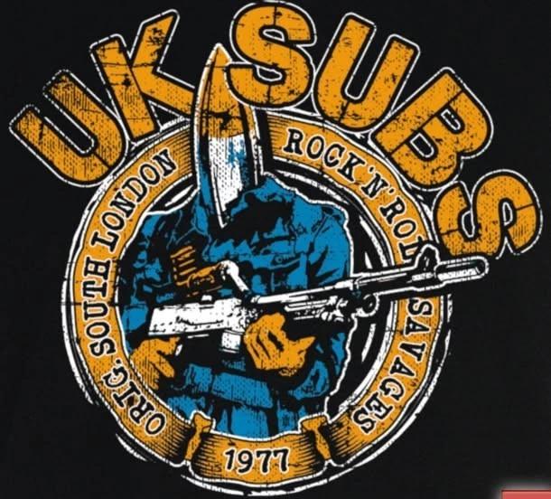1977 Tour UK Punk U.K. Subs Band Logo T-shirt 2F1978