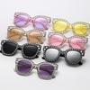 Vintage Cat Eye Sun Glasses Sparkling Star Sunglasses for Women Crystal Rhinestone Frame Sunglasses Fashion Mirror Shades