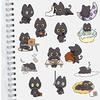 50PCS Naughty Little Black Cat Sticker Harajuku Skateboard Decorative Laptop Luggage Scrapbooking Waterproof Art Decals Sticker