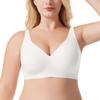 Women's Solid Color Deep V No Wire Full Coverage Bra
