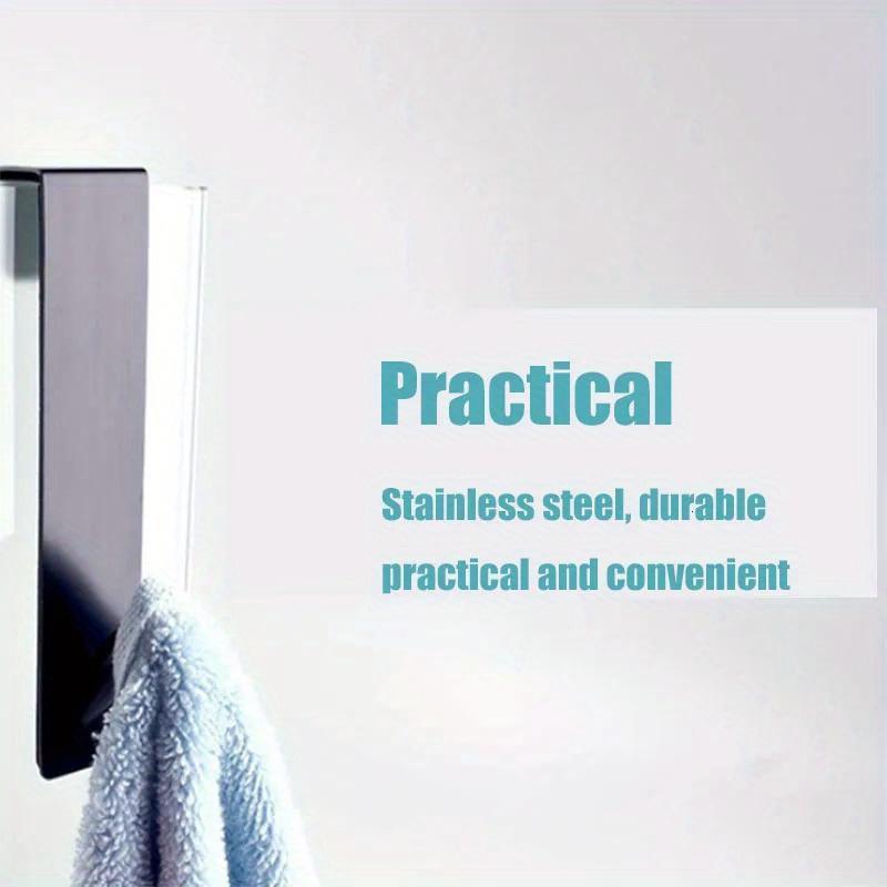 3pcs Stainless Steel Over-the-Door Hooks-Easy Install S-Shape Towel & Bathrobe Hanger for Shower, Bedroom - Durable, Space-Saving Bathroom Accessories