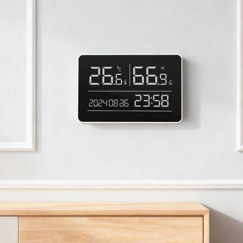 Electronic Clock Featuring Accurate Thermometers Hygrometer&Digital Calendar Suitable for Indoor Environment Monitoring