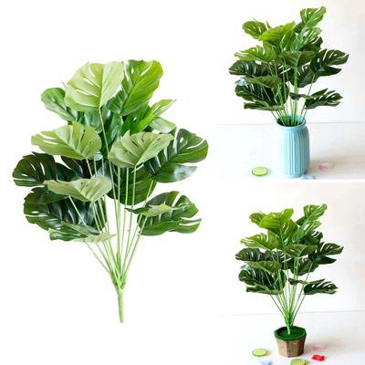 1 Bouquet Künstliche Monstera Grün Kunststoff Gefälschte Monstera Floral Laub Pflanze für Home