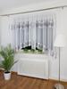 Ready-made White Voile Curtain 400x160 Cm, Double Guipure Lace, Bow, Gathering Tape