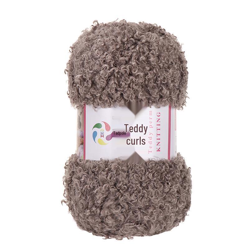 Curly Faux Fur Plush Yarn for DIY Hand-Knitting - Teddy, Doll Accessories, Scarf, Hat, Vest, Thick Coral Fleece