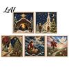 Christian Home Decor Projects 3D Fabric Poke Art Kit for Adults Faith Inspired Holiday Craft Kit DIY Christmas Wall Handmade Religious Gift Layered