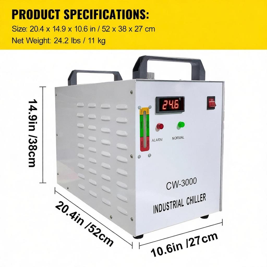 CW-3000 Industrial Co2 Laser Hose Cooler 220V Type Water Chiller