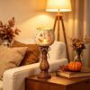 Antique Finish Pumpkin Candle Holder with Light Tealight Candle Holder Lamp  Mantel Shelf Decor