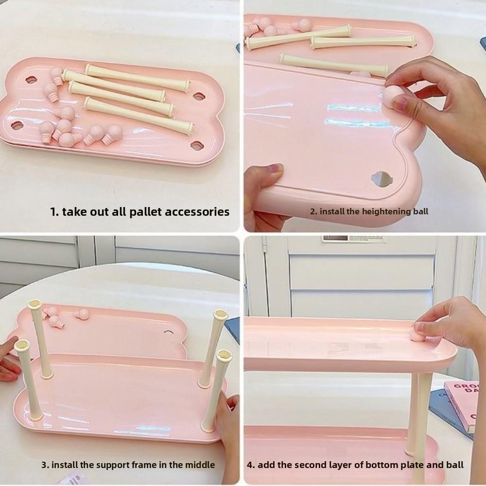 Detachable Water Cup Storage Rack 2-layer Cosmetics Storage Rack  Desktop Organizer