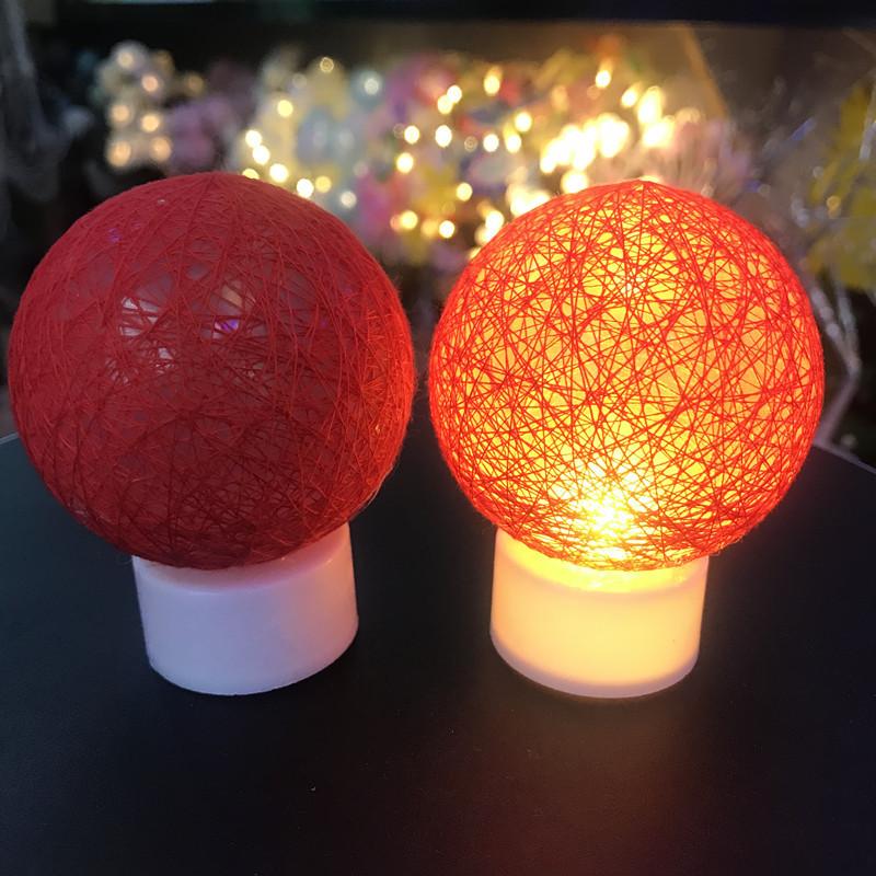 

Светодиодный ночник, ватный шарик, цветная лампочка для спальни, гостиной, дня рождения, свадьбы, вечеринки, праздничного украшения, освещения 1pc lamp красный