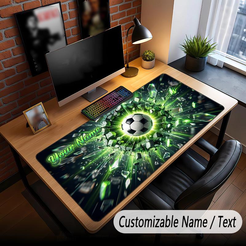 Tapis de Souris Personnalisé Thème Football Personnalisé Avec Nom Texte Tapis de Bureau Personnalisé Pour Bureau Décoration de Maison