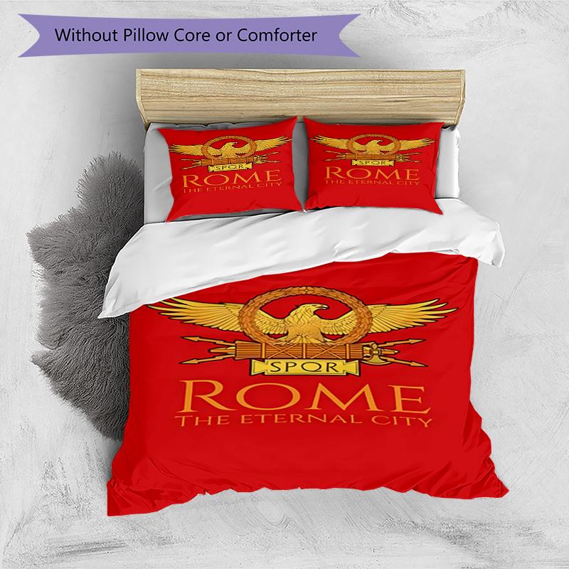 3pcs SPQR Roman Eagle1 pattern bedding set duvet cover set includes duvet cover &pillowcases, perfect all season bedroom decoration & gift
