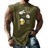 Men Sleeveless Tank Top Loose Fit Textured Pattern Printed Vest Casual Sports Streetwear Summer Holiday Daily Wear