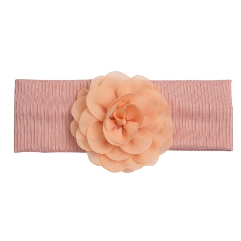 New baby headband headgear, cute children's ribbed wide-brimmed flower headscarf, baby headband.