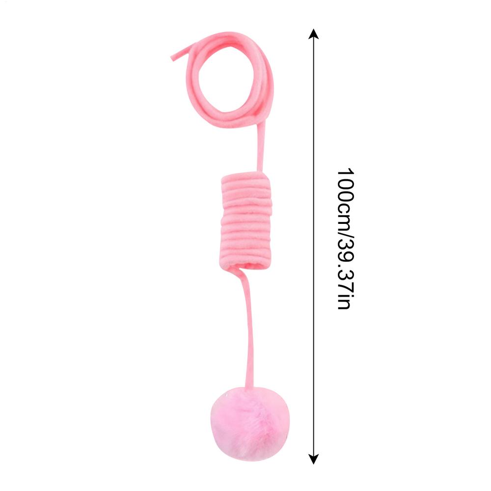 

Игрушки для кошек, развивающие домашние кошки, подвесной интерактивный кошачий мяч, активные игрушки для кошек, гибкая интерактивная игрушка для кошек, кошачий тренировочный мяч розовый