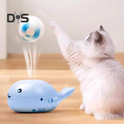 Giocattolo Elettrico per Gatti a Palla Galleggiante Leggero Portatile a Forma di Balena Ricaricabile Facile da Usare Palla Elettrica in Movimento Giocattolo Interattivo per Animali Domestici