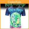 T-shirt alla moda in poliestere a maniche corte con stampa cartoon 3D per uomo e giovane, casual