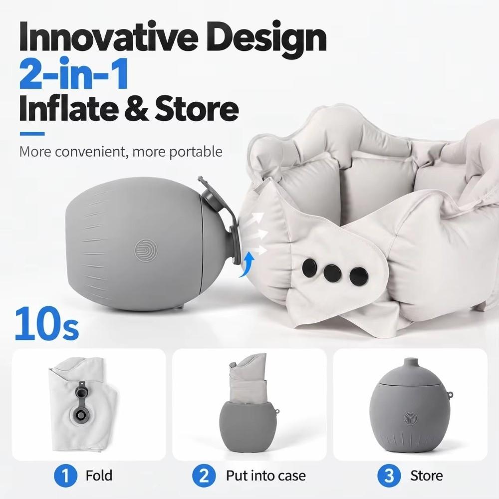 Foldable Travel Neck Pillow Cooling Fabric U-Shaped Neck Pillow For Neck Headrest Sleep Support